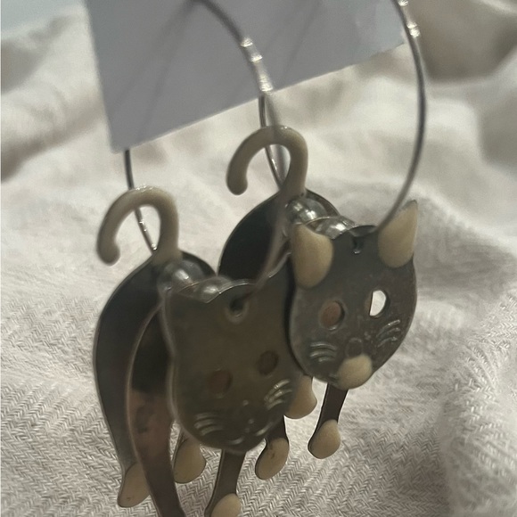 Vintage rare cat earrings - Picture 6 of 11
